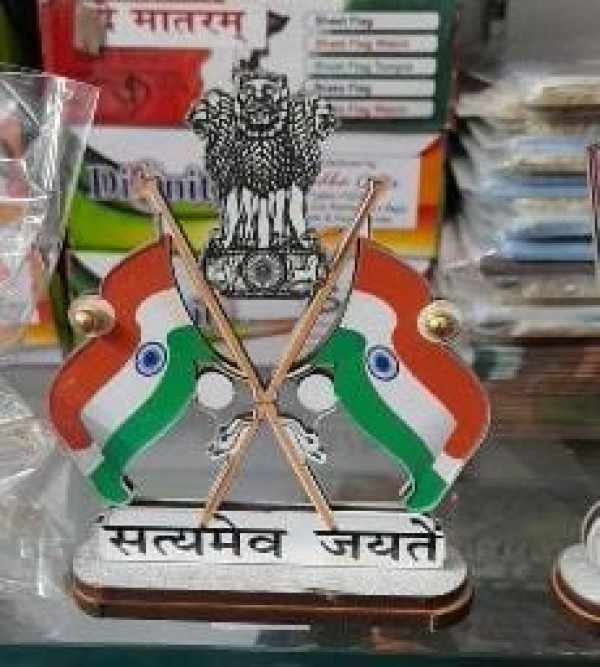 Satyamev Jayte Indian Flag with Stand