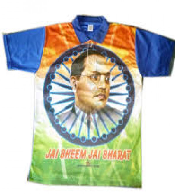 Jai Bhim Jai Bharat Full Print Collar Tshirt